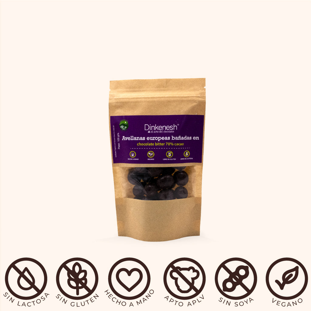 Avellanas bañadas 70% cacao