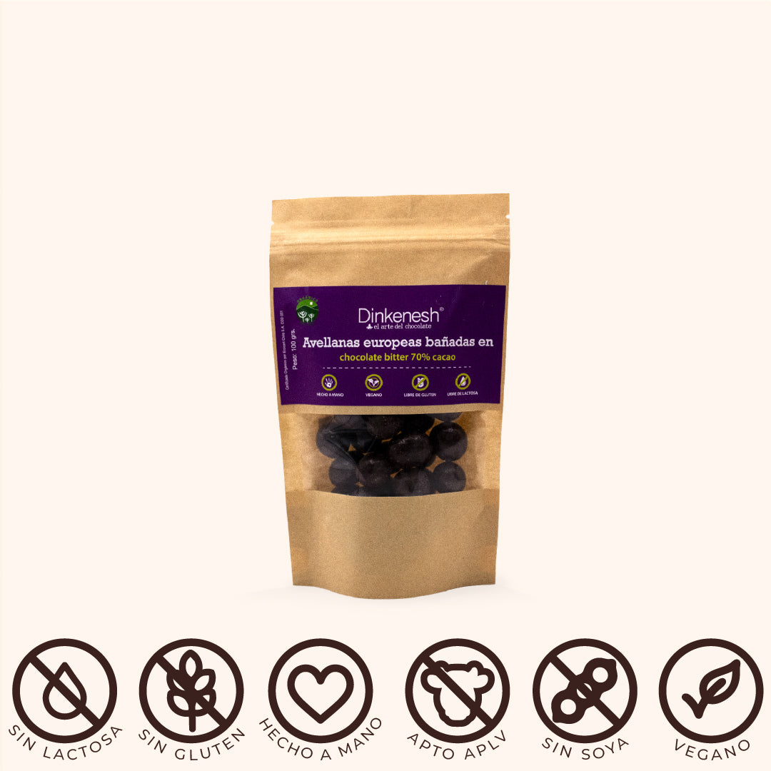 Avellanas bañadas 70% cacao