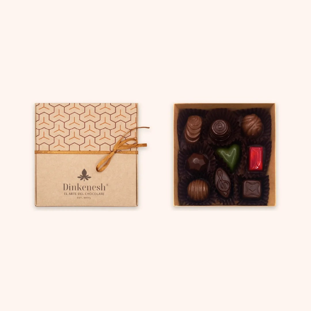 Caja de bombones de chocolate 9 unidades