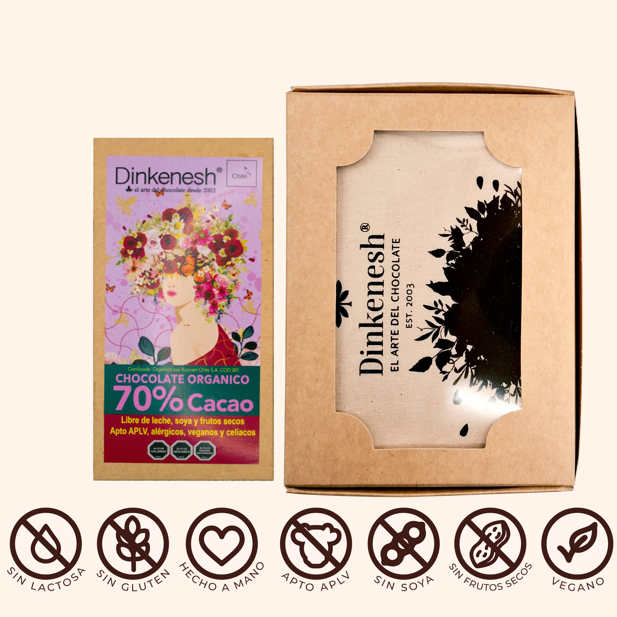 PACK Bolsa + Barra Orgánica 70% Cacao