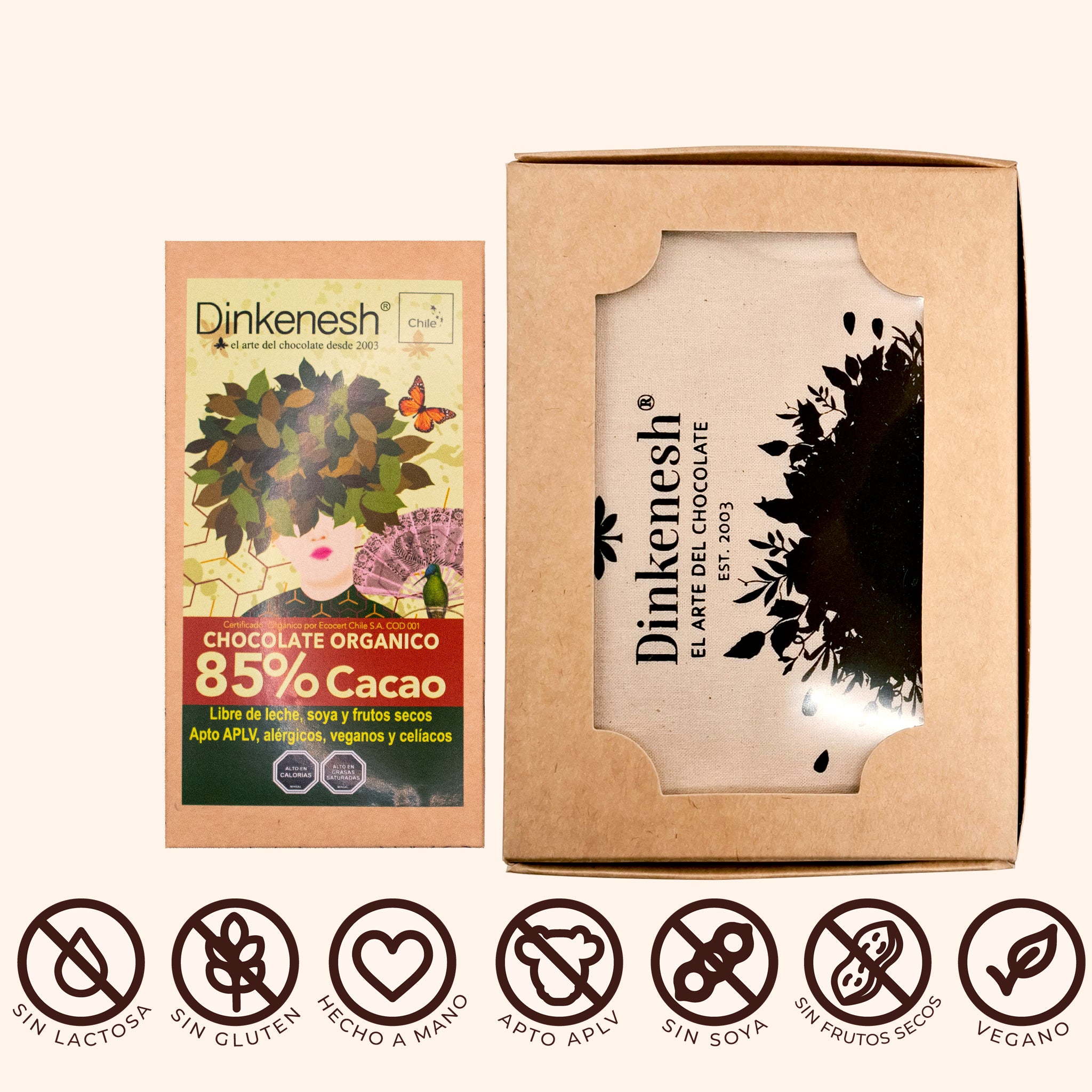 PACK Bolsa + Barra Orgánica 85% Cacao