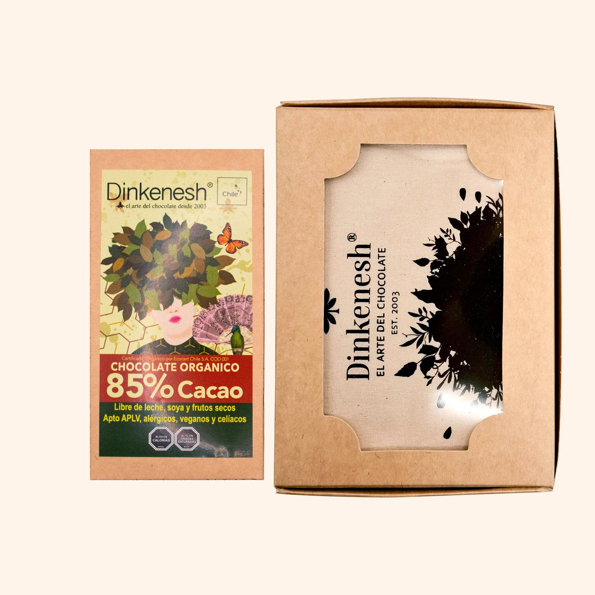 Pack bolsa y barra orgánica 85% cacao