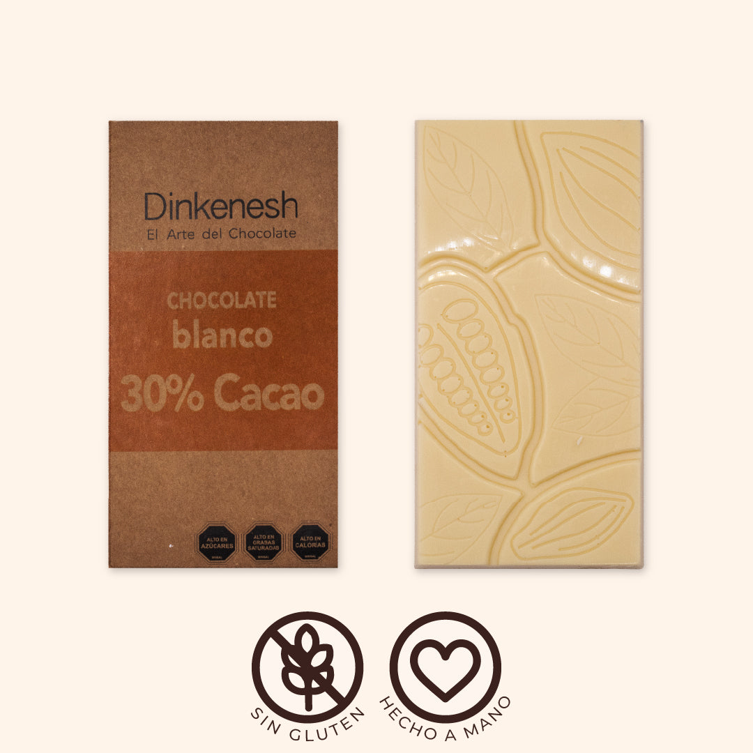 Tableta de Chocolate Blanco 30% cacao 90gr