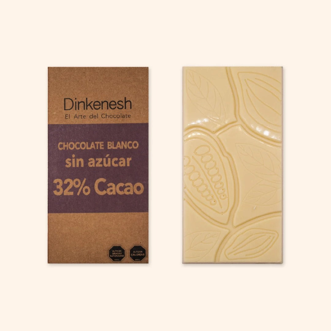 Tableta chocolate blanco 32% sin azúcar 90 gr