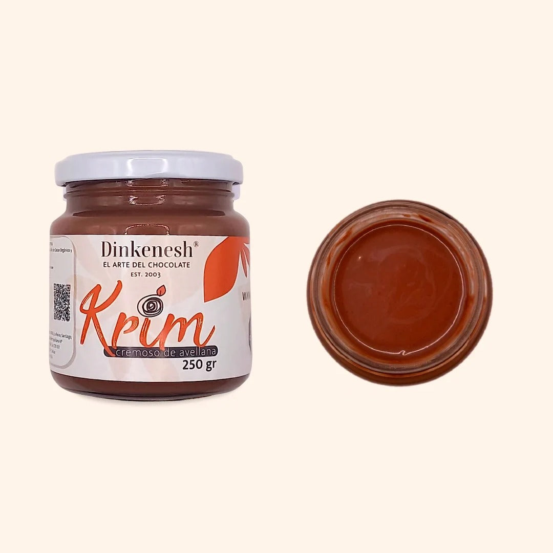 Krim cremoso orgánico de avellana